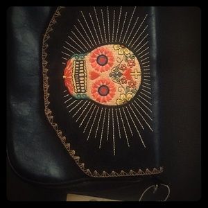 Wristlet Black with skull